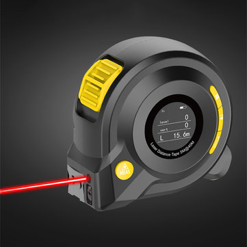 HC40 40M+5M Hand-held Backlit Display Laser Range Finder with High Precision Measuring Instrument Laser Tape Measure with Voice Broadcast and Circular Arc Measurement Function Laser Distance Meter