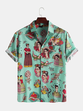 Palace Characters Print Short Sleeve Shirts