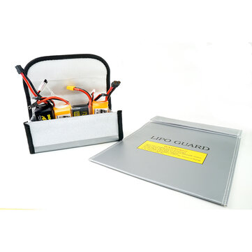 Happymodel Explosion-proof Fireproof Safe Storage Bag 85*75*65/230*300mm for RC LiPo Battery