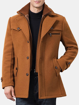 Mens Winter Woolen Two Pieces Coats