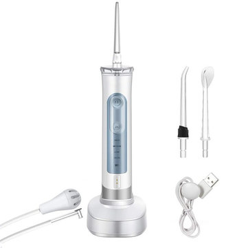 DIGOO DG-M1 USB Recarreg&aacute;vel Dental &Aacute;gua Flosser Irrigador Oral &Agrave; Prova D '&Aacute;gua Port&aacute;til Escolha 4 Modos com Modo de Fun&ccedil;&atilde;o de Mem&oacute;ria para Viagem em Casa