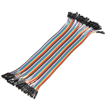 40pcs 20cm Femelle à Femelle Panneau de Circuit Câble de Jarret Dupont Coloré Fil pour Arduino