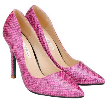Shallow Mouth Snake Pattern PU Leder Pumps mit spitzen Zehen